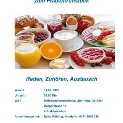 Frauenfr&uuml;hst&uuml;ck Augus 2026